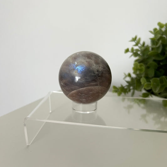 Moonstone Sphere with Sunstone