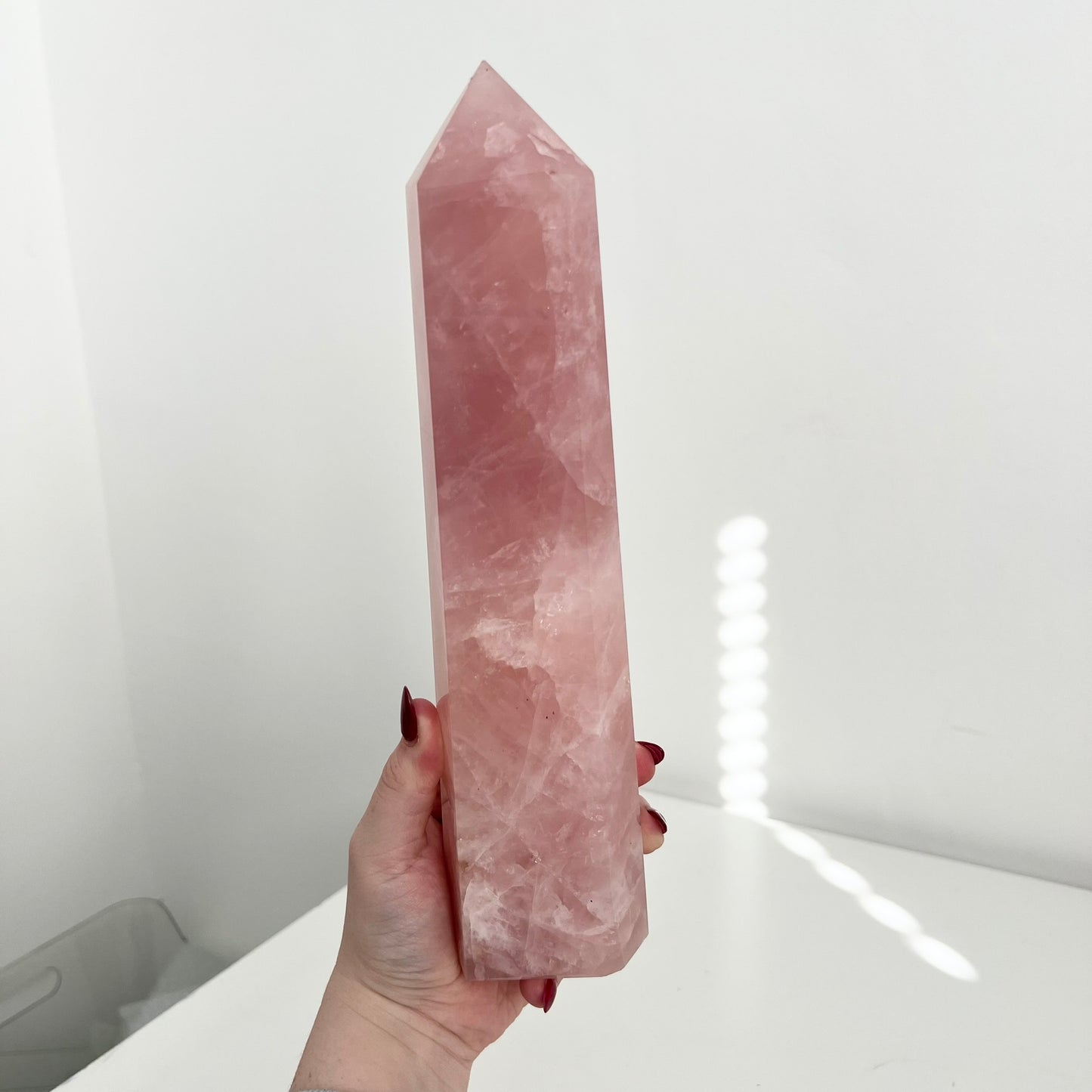 Large Rose Quartz Tower