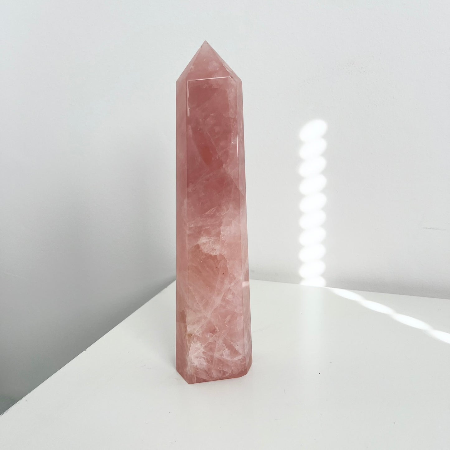 Large Rose Quartz Tower