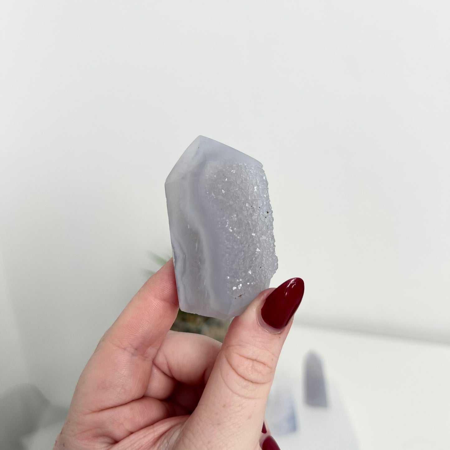 Blue Lace Agate Druzy Towers