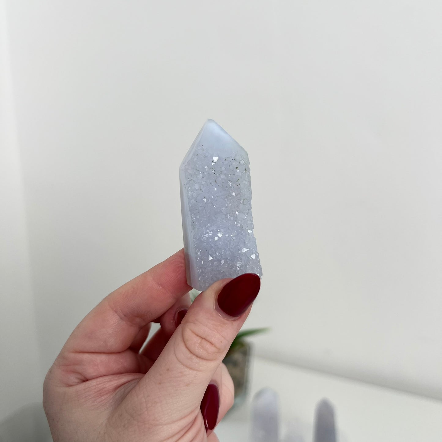 Blue Lace Agate Druzy Towers