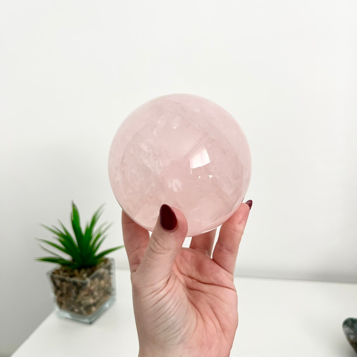 Large Rose Quartz Sphere