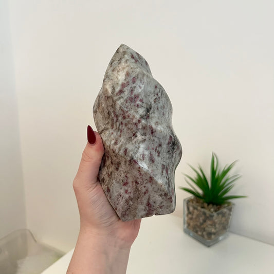 Large Pink Tourmaline Flame